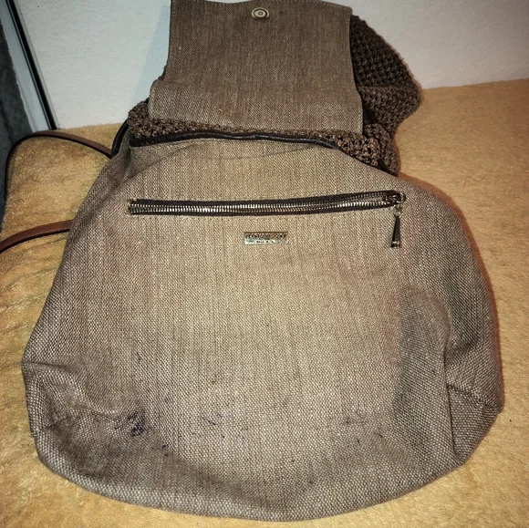 Plinio Visona Brown Straw Woven Shoulder Crossbody Bag. - Picture 11 of 16